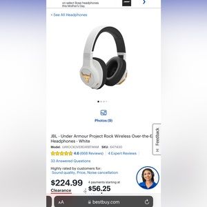 Under Armour JBL Project Rock Over The Eat Headphones